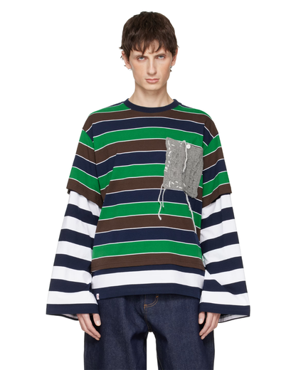 CHARLES JEFFREY LOVERBOY PATCH LONG SLEEVE 2-IN-1 TEE