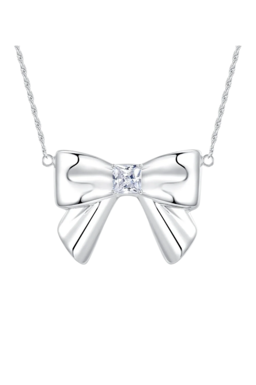SHUSHU/TONG DOUBLE SIDED CERAMICS BOWNOT NECKLACE