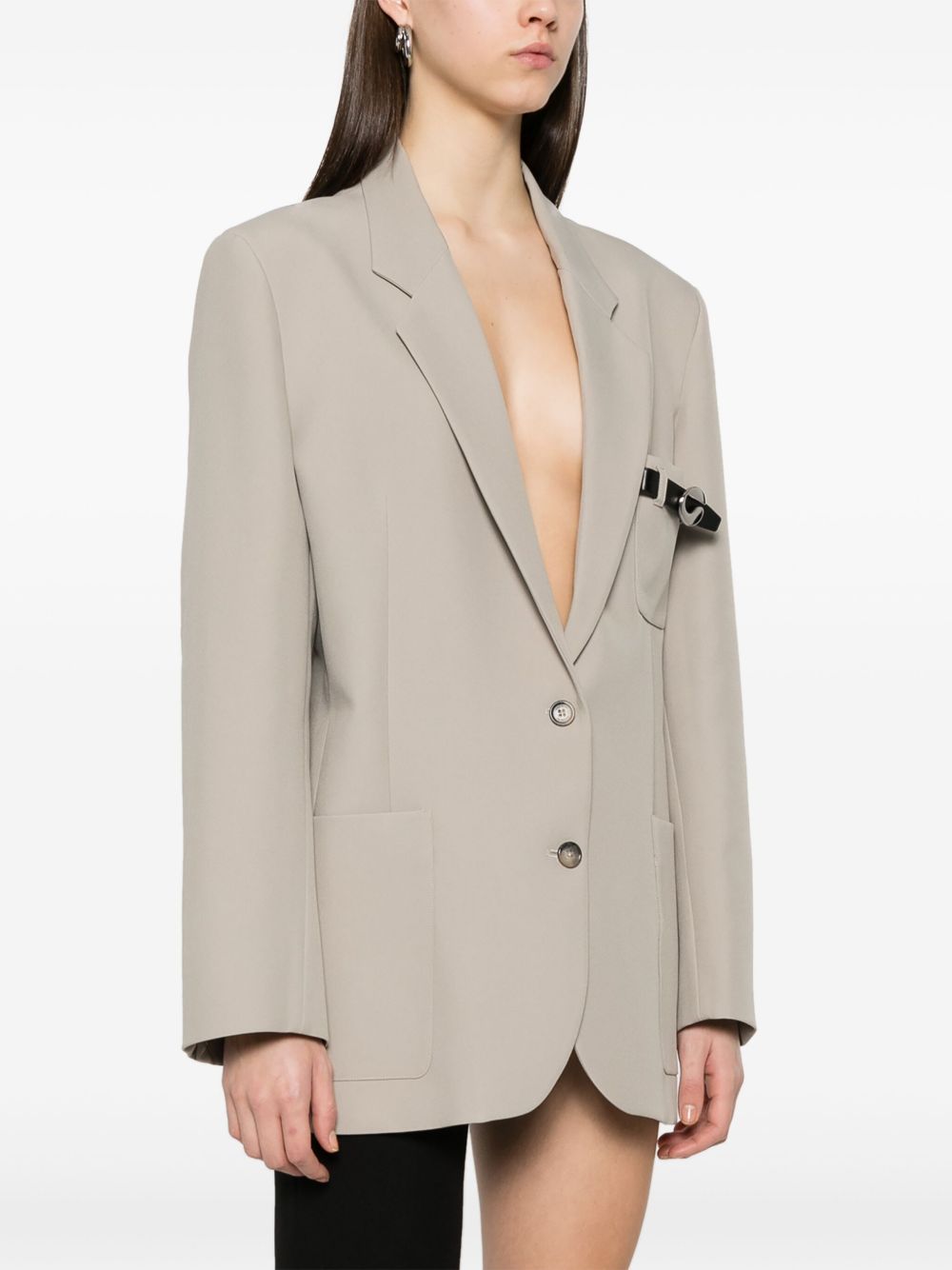 COPERNI WOVEN BELTED POCKET TAILORED JACKET