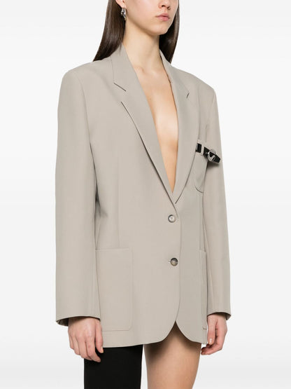 COPERNI WOVEN BELTED POCKET TAILORED JACKET