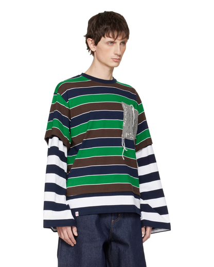 CHARLES JEFFREY LOVERBOY PATCH LONG SLEEVE 2-IN-1 TEE