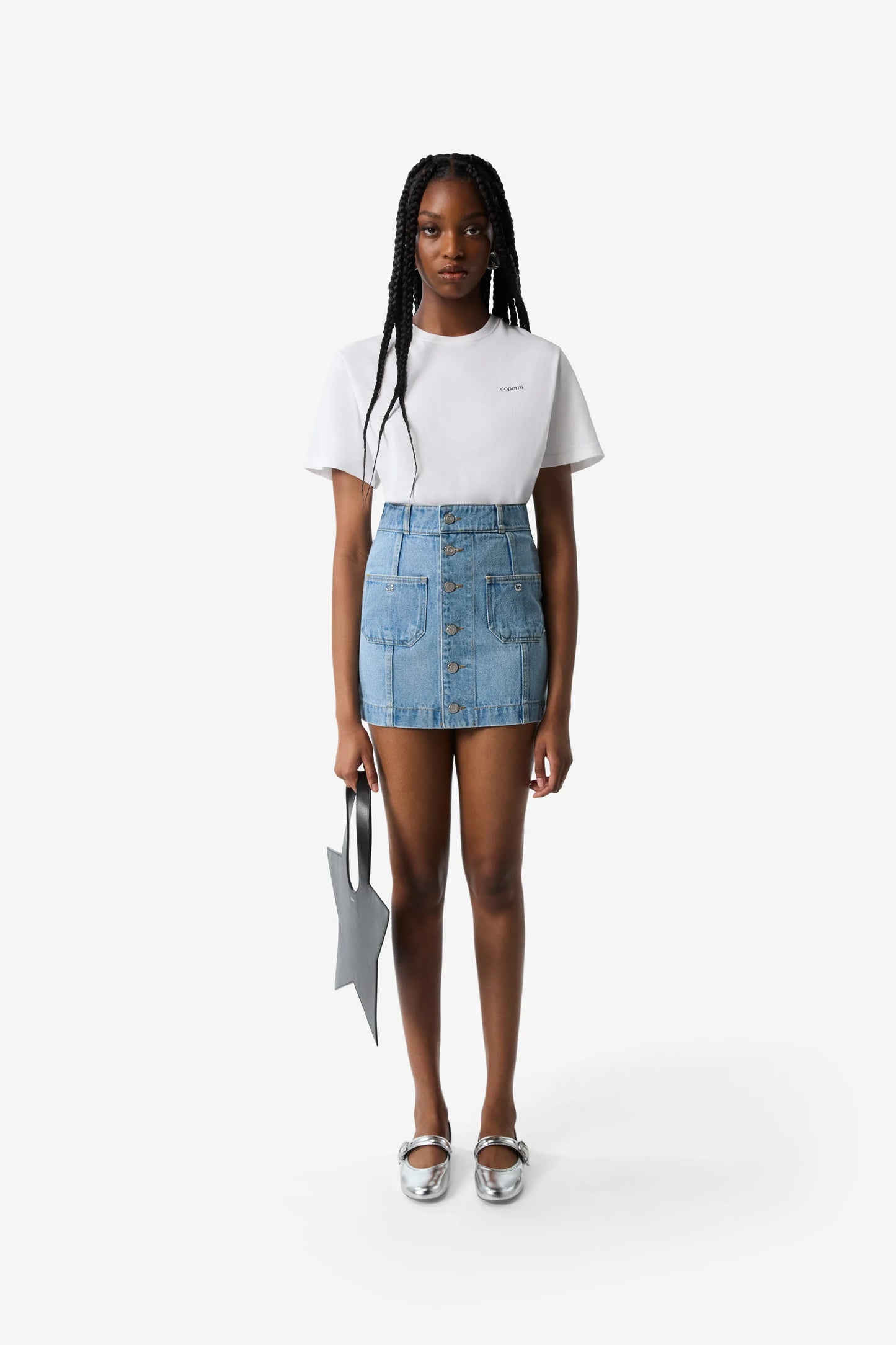 COPERNI WOVEN FOUR POCKET DENIM MINI SKIRT