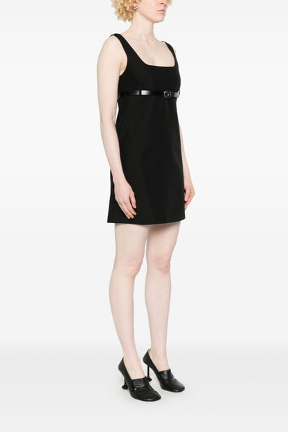 COPERNI WOVEN BELTED TAILORED MINI DRESS