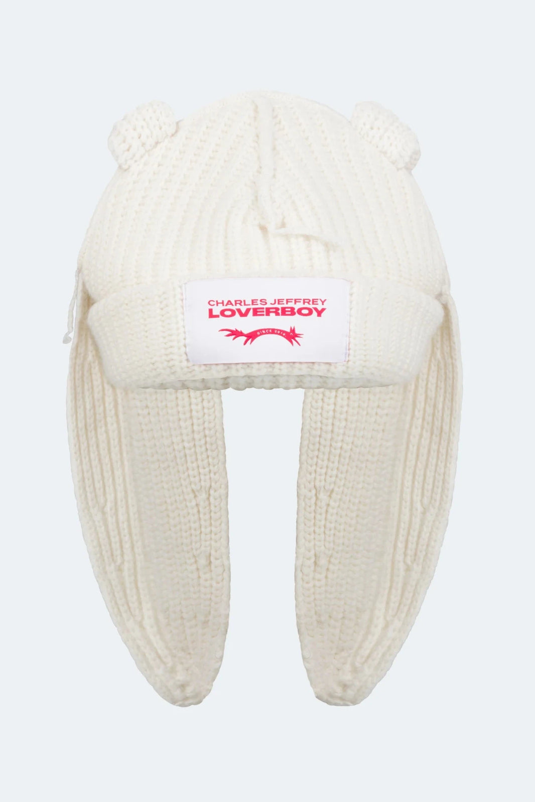 CHUNKY RABBIT BEANIE_WHITE