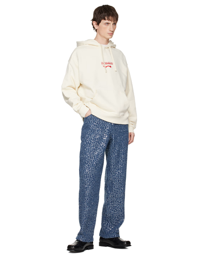 CHARLES JEFFREY LOVERBOY LOGO HOODY _ WHITE