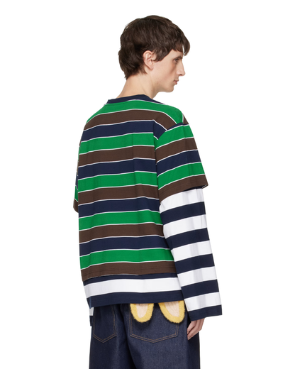 CHARLES JEFFREY LOVERBOY PATCH LONG SLEEVE 2-IN-1 TEE
