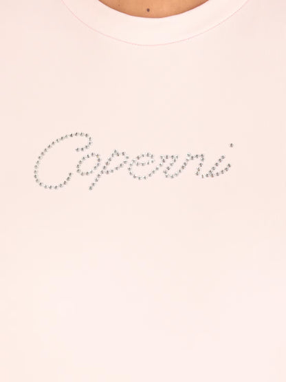 COPERNI KNITTED CRYSTAL LOGO T-SHIRT