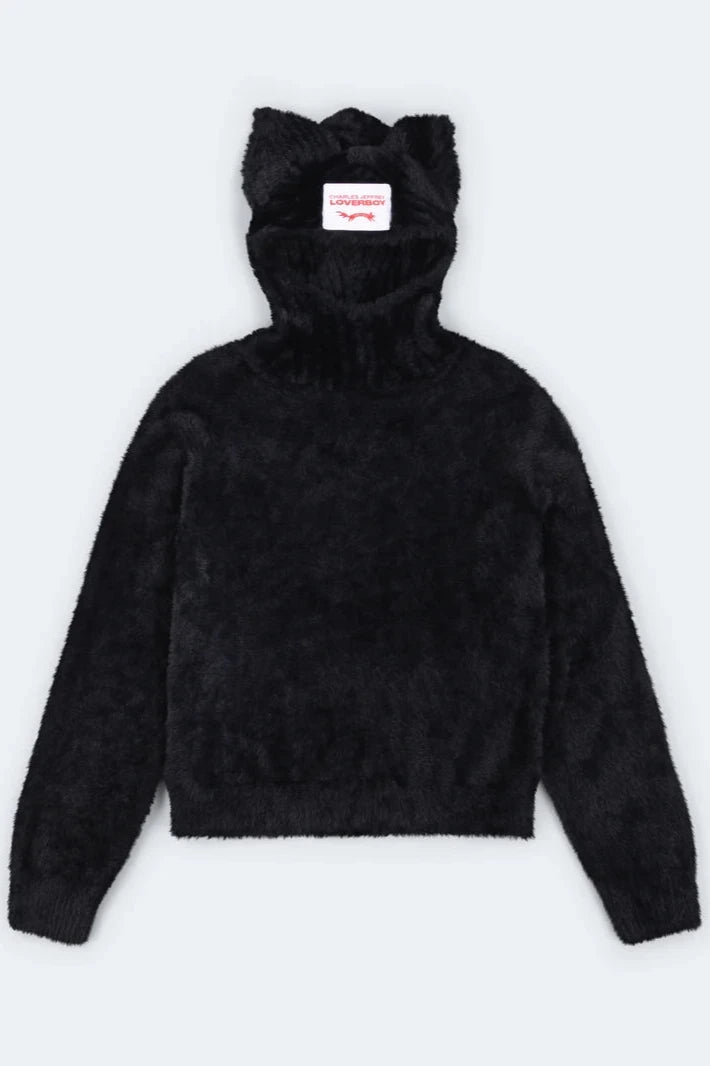 CHARLES JEFFREY LOVERBOY FLUFFY EARS BALACLAVA JUMPER