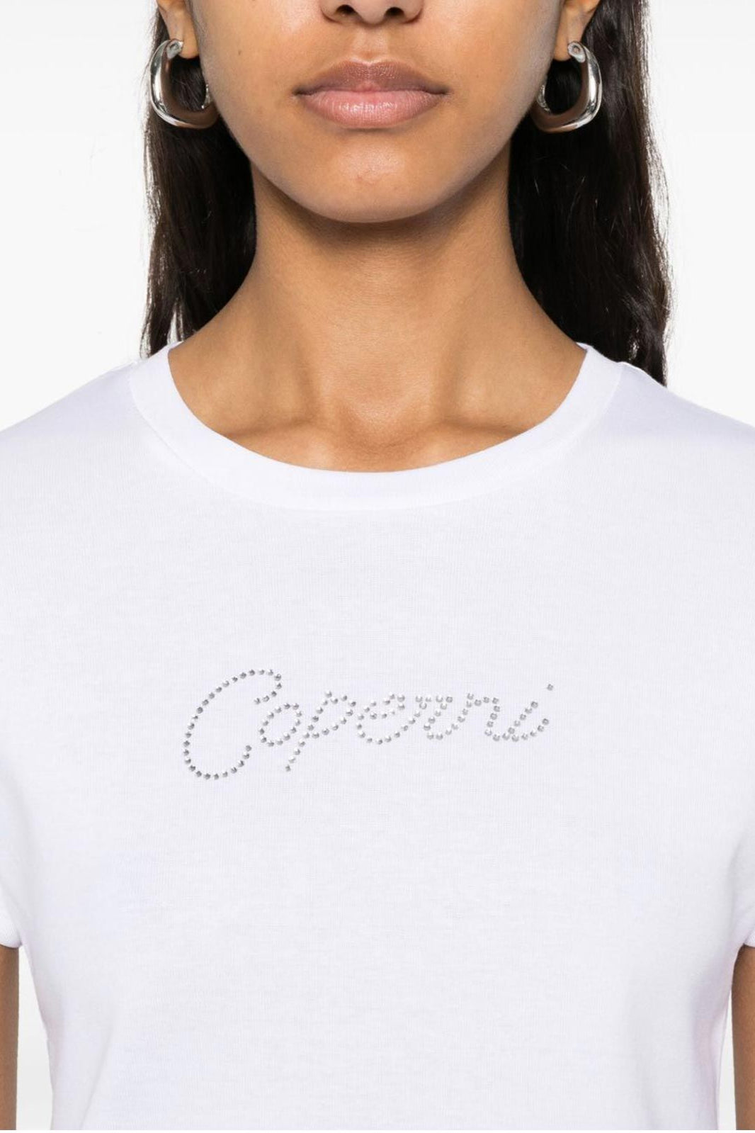 COPERNI KNITTED CRYSTAL LOGO T-SHIRT