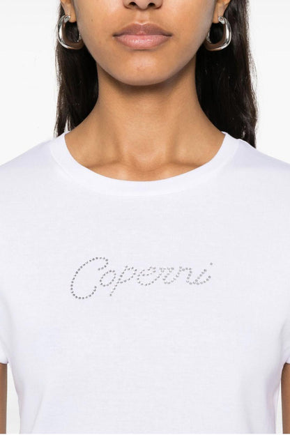 COPERNI KNITTED CRYSTAL LOGO T-SHIRT