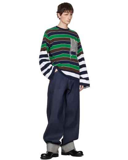 CHARLES JEFFREY LOVERBOY PATCH LONG SLEEVE 2-IN-1 TEE