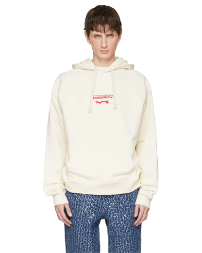 CHARLES JEFFREY LOVERBOY LOGO HOODY _ WHITE