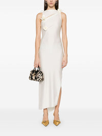 COPERNI KNITTED ASYMMETRIC FLOWER GOWN