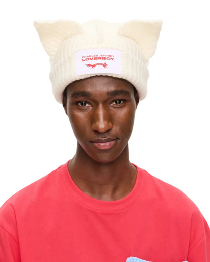 CHARLES JEFFREY LOVERBOY CHUNKY EARS BEANIE_WHITE