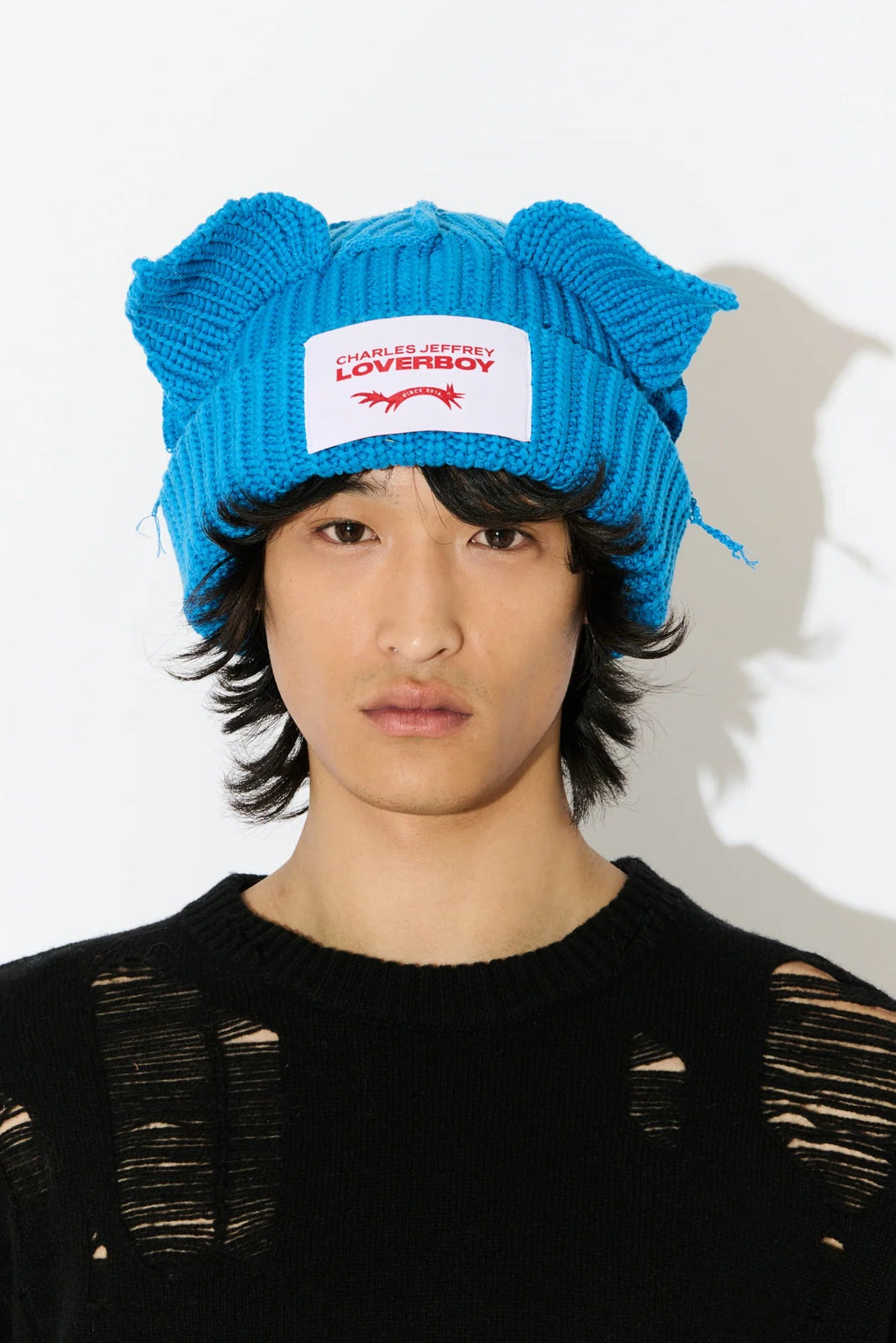 CHUNKY EARS BEANIE in LIGHT BLUE