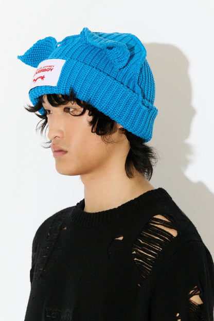 CHUNKY EARS BEANIE in LIGHT BLUE