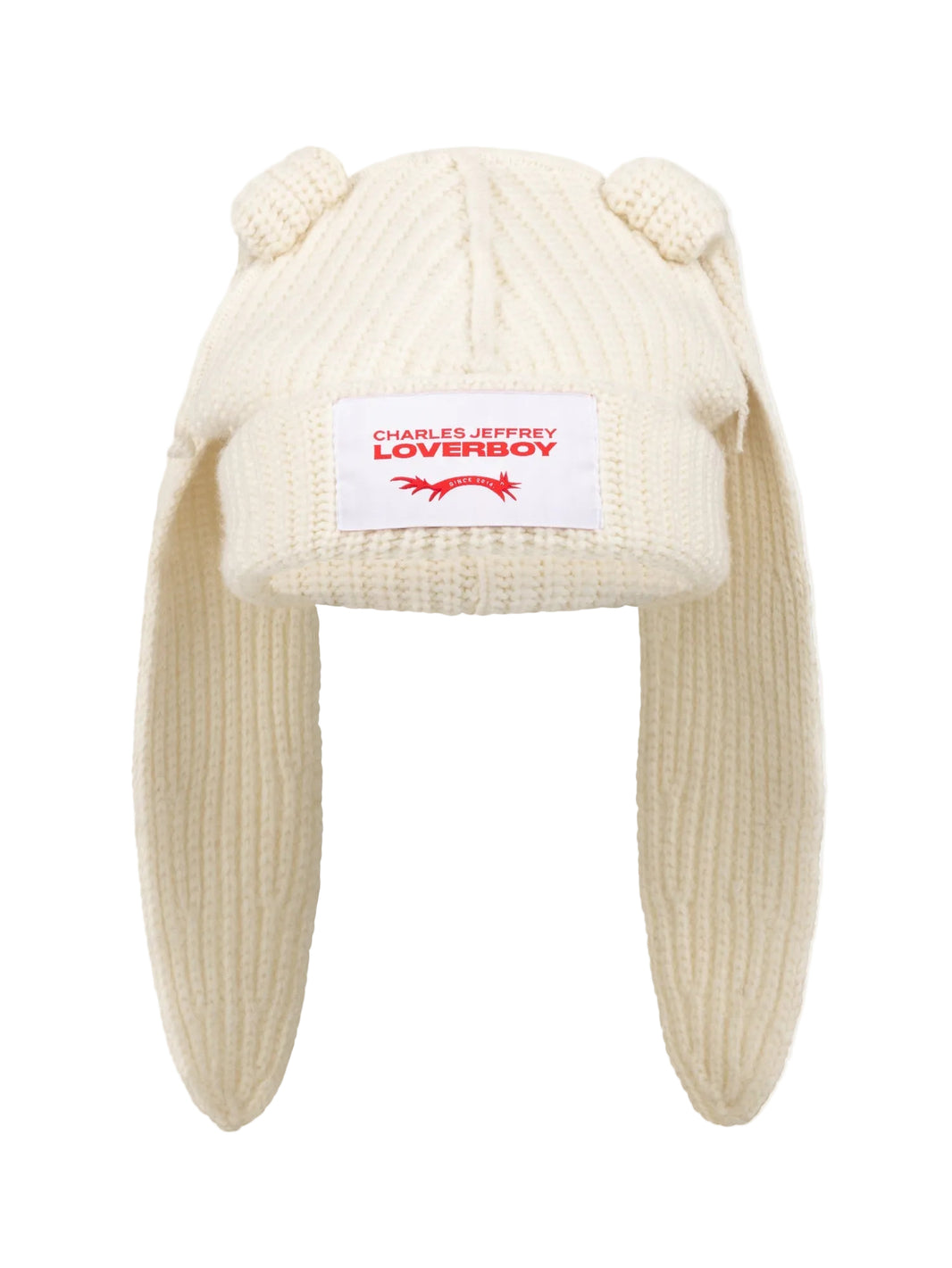 CHARLES JEFFREY LOVERBOY CHUNKY RABBIT BEANIE_WHITE