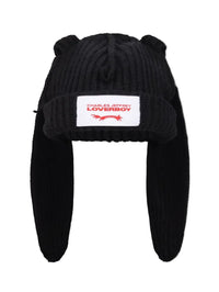 CHARLES JEFFREY LOVERBOY CHUNKY RABBIT BEANIE_BLACK