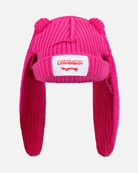 CHUNKY RABBIT BEANIE in PINK