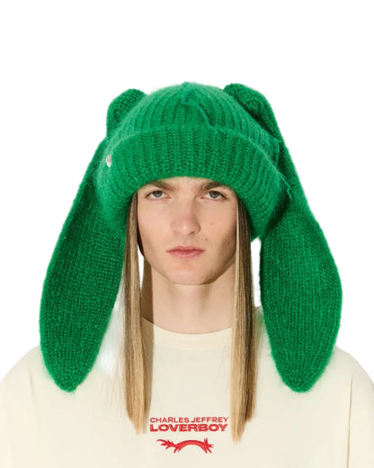 MOHAIR CHUNKY RABBIT BEANIE