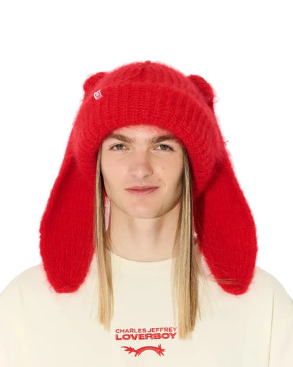 MOHAIR CHUNKY RABBIT BEANIE