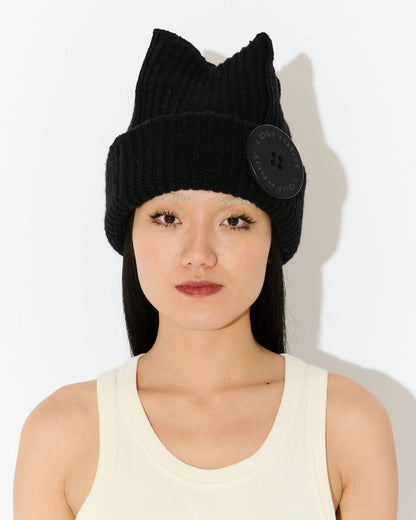 BOX BEANIE IN BLACK
