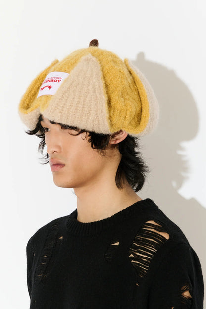 MOHAIR CHUNKY BANANA BEANIE