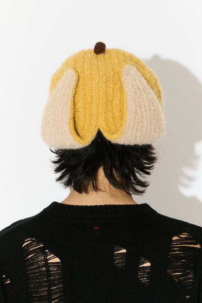 MOHAIR CHUNKY BANANA BEANIE