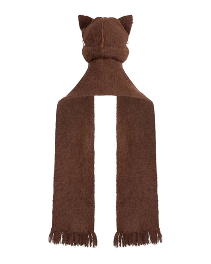 ALPACA CHUNKY EARS BEANIE SCARF