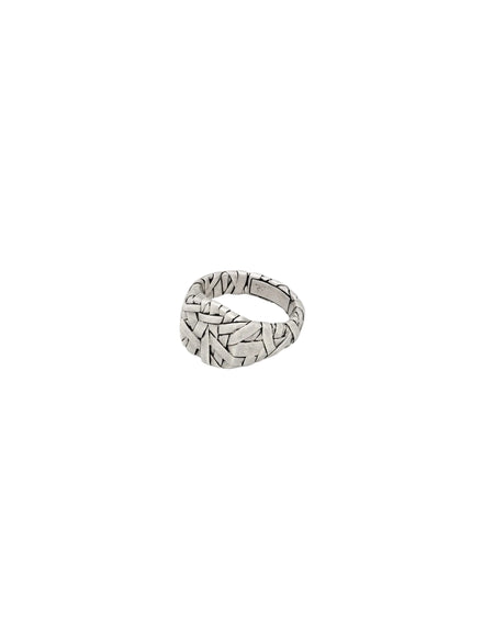 TOM WOOD QUILT RING SMALL_SILVER