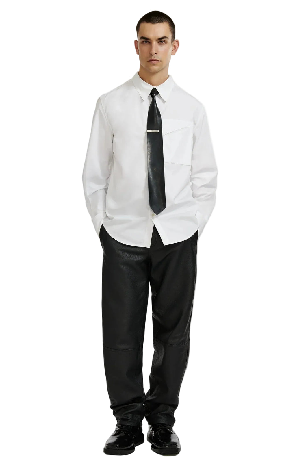 POPLIN SHIRT WITH SLIT POCKET