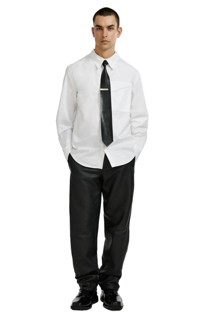 POPLIN SHIRT WITH SLIT POCKET