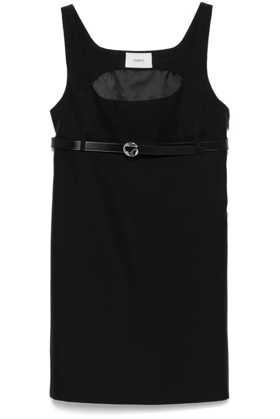 COPERNI WOVEN BELTED TAILORED MINI DRESS