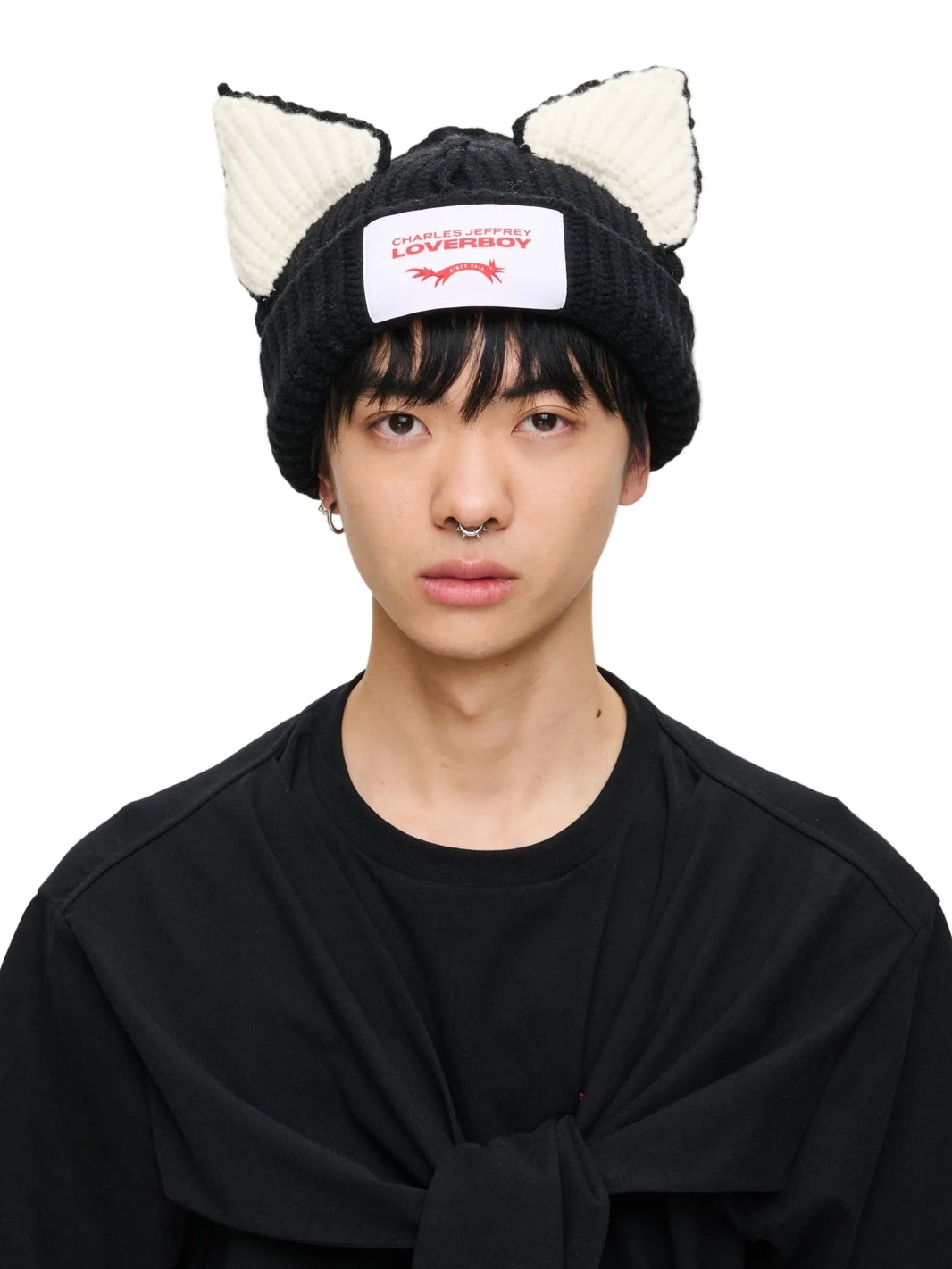 CHARLES JEFFREY LOVERBOY CHUNKY EARS BEANIE_BLACK/WHITE