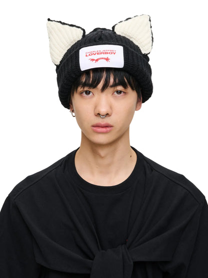 CHARLES JEFFREY LOVERBOY CHUNKY EARS BEANIE_BLACK/WHITE
