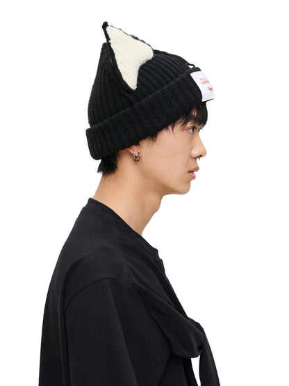 CHARLES JEFFREY LOVERBOY CHUNKY EARS BEANIE_BLACK/WHITE