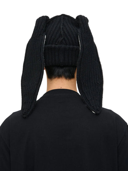 CHARLES JEFFREY LOVERBOY CHUNKY RABBIT BEANIE_BLACK/WHITE