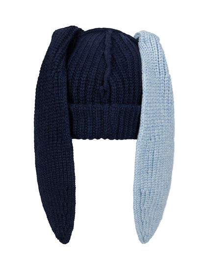 CHARLES JEFFREY LOVERBOY CHUNKY RABBIT BEANIE_NAVY LIGHT BLUE