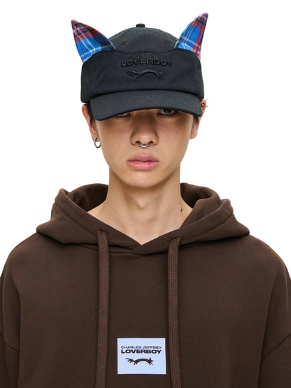 CHARLES JEFFREY LOVERBOY EARS CAP_BLACK TARTAN