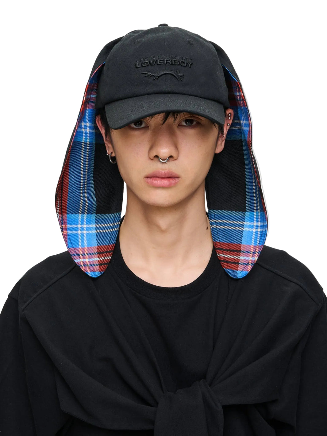 CHARLES JEFFREY LOVERBOY BUNNY CAP_BLACK TARTAN