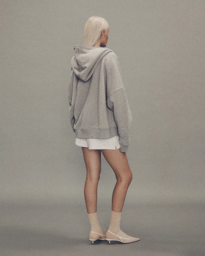 ENTIRE STUDIOS ETERNAL ZIP GREY MARLE