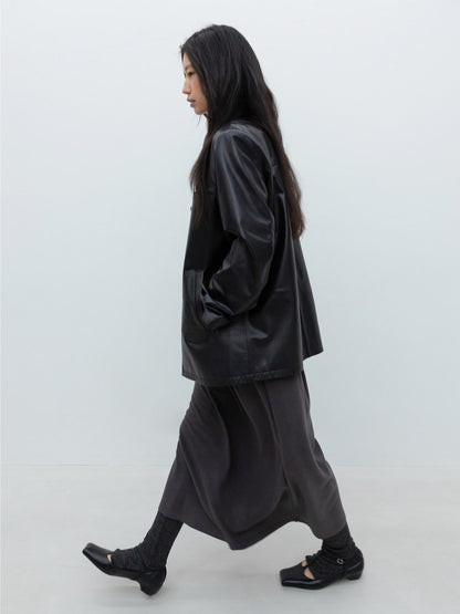 LOW CLASSIC REAL LEATHER JACKET_BLACK