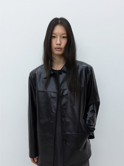 LOW CLASSIC REAL LEATHER JACKET_BLACK