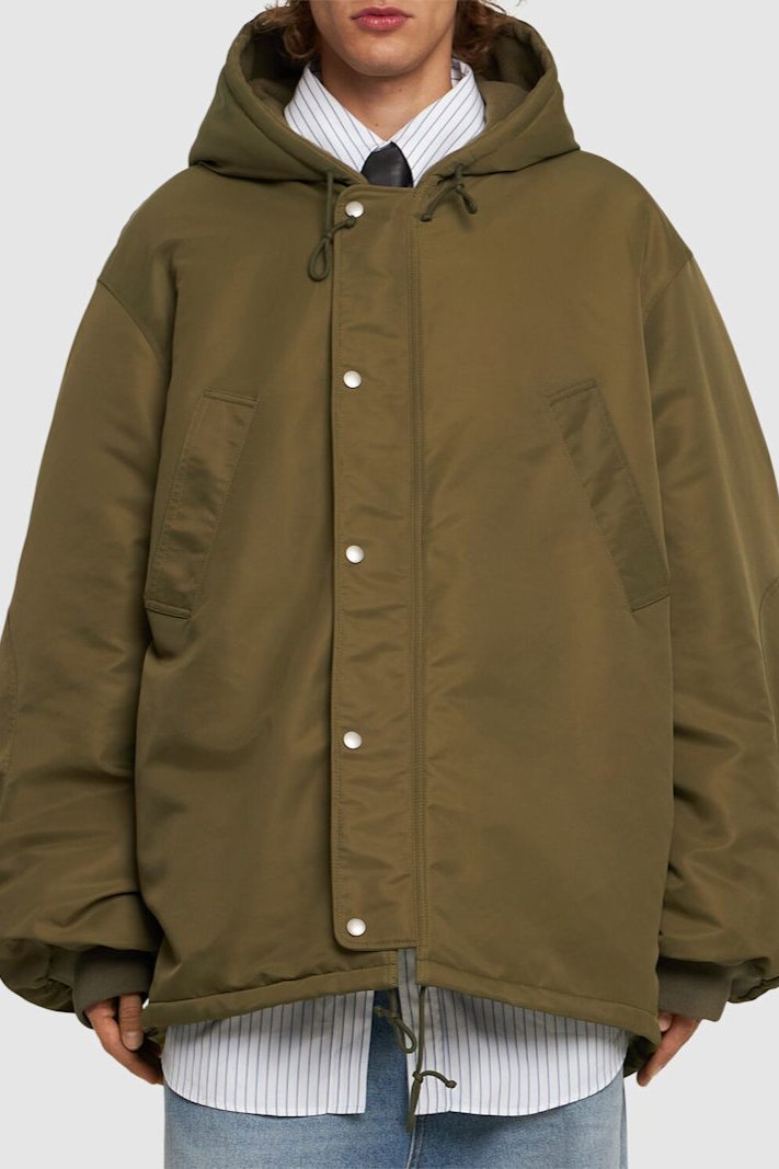 HED MAYNER REVERSIBLE HOODED NYLON TWILL PARKA