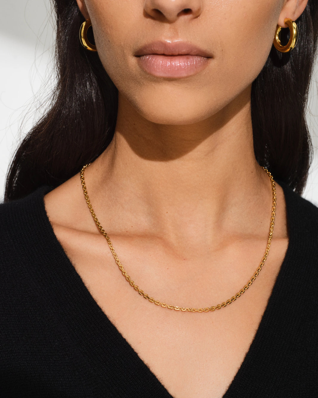 Tom Wood Chunky Hoops Medium Gold
