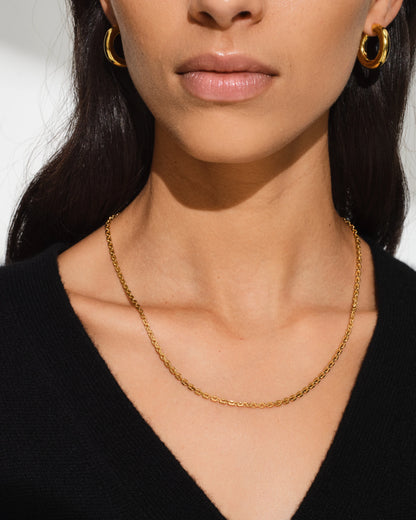 Tom Wood Chunky Hoops Medium Gold