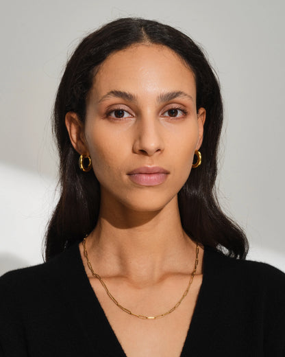 Tom Wood Chunky Hoops Medium Gold
