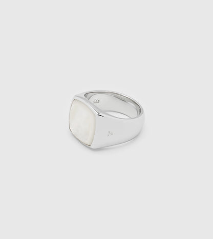 Tom Wood Cushion White Mother of Pearl