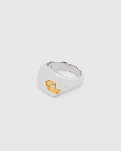 Tom Wood Mined Ring Large Diamond