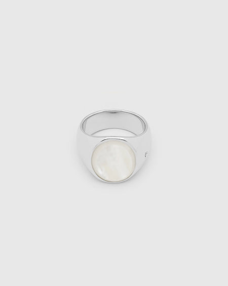 Tom Wood Oval White Mother of Pearl